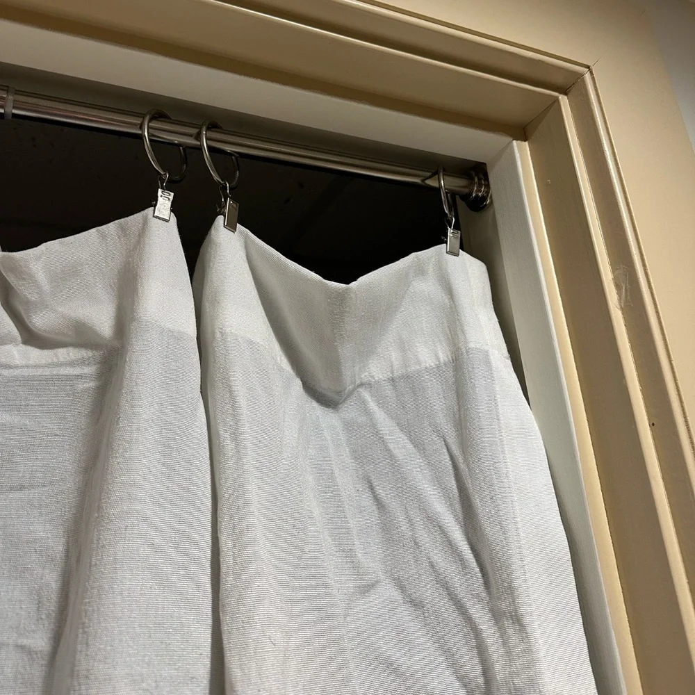 2pk Light Filtering Farrah Curtain Panel UV Protection-Adjustable Rods and Clips